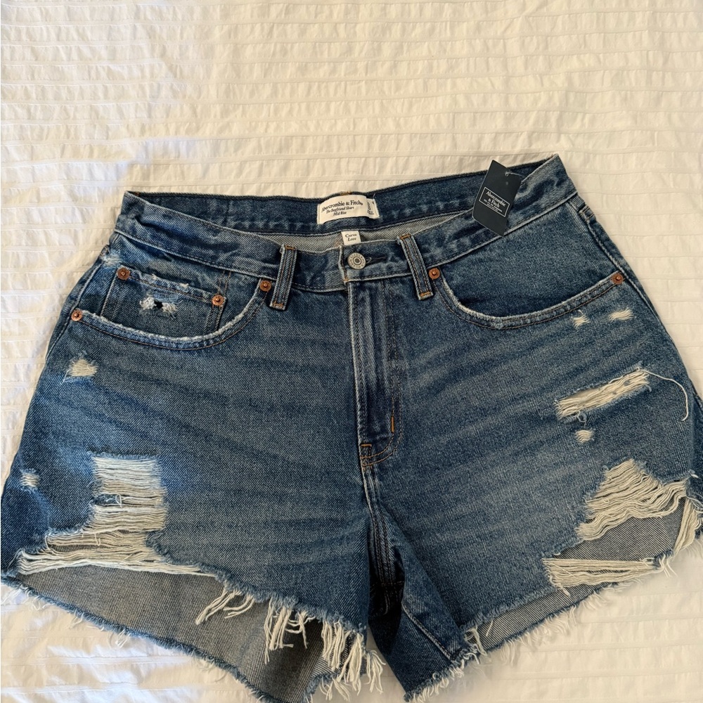 Abercrombie & Fitch Ripped Denim Jean Shorts